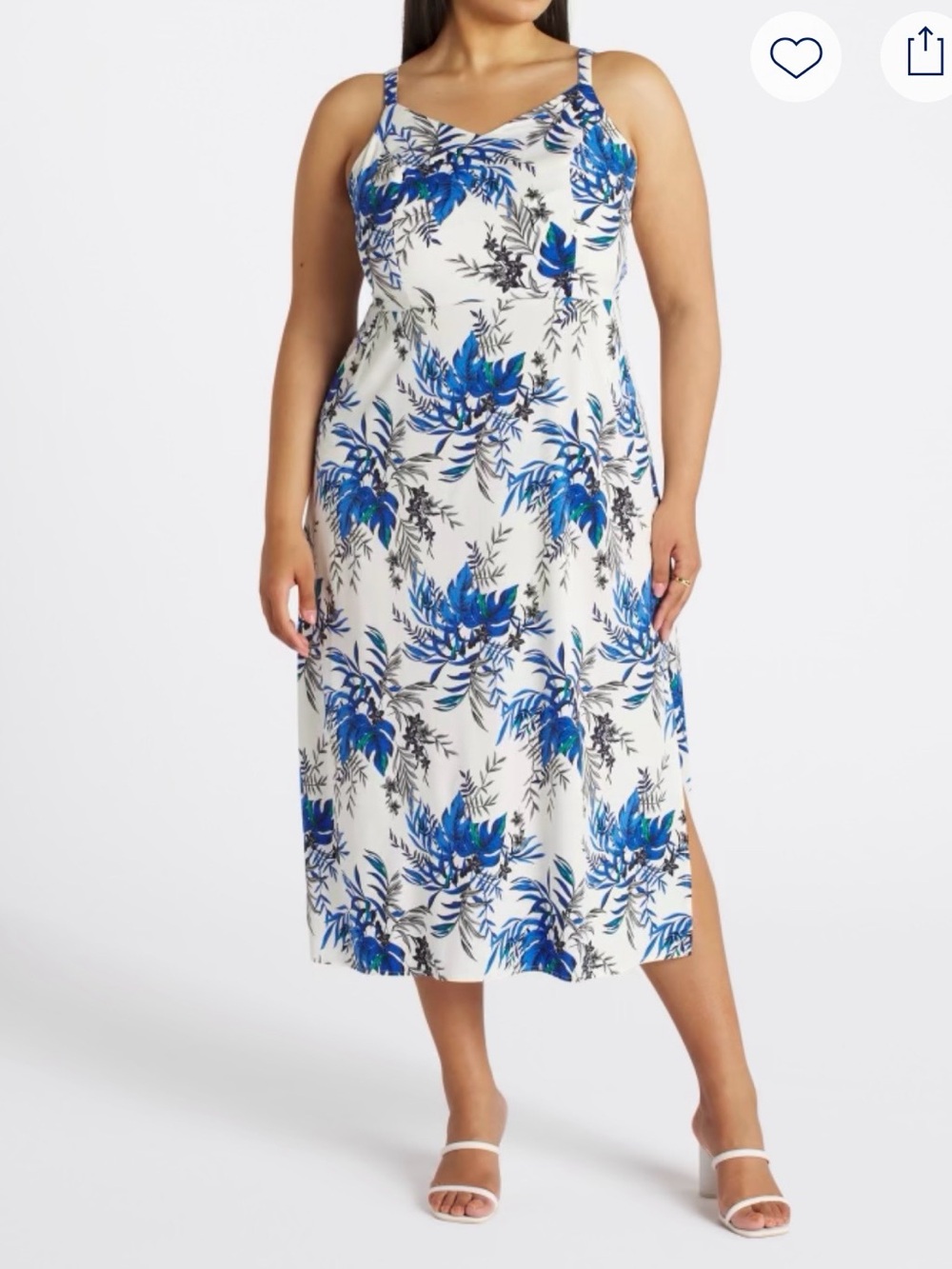 Printed Maxi Dress with Adjustable Straps